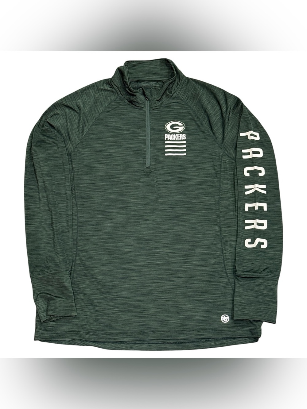 Green Bay Packers Football Lightweight Pullover Quarter Zip Sweatshirt Women’s M